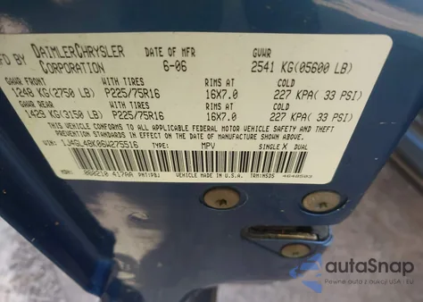 2006 Jeep Liberty Sport z USA, uszkodzony, nr VIN 1J4GL48K06W275516